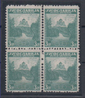 Yugoslavia Kingdom 3 Dn Block Of Four Oplenac CERTIFICATE Of Nikola Petric 1937 MNH ** - Unused Stamps