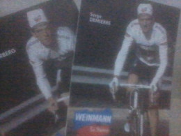 CYCLISME  1988 - WIELRENNEN- CICLISMO : 2 CARTES SERGE DEMIERRE + GUIDO WINTERBERG - Wielrennen