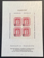 Hamburg Mi.21 Seltener Neudruck NAPOSTA/MOPHILA Briefmarken Ausstellung 1985 Der 1866 1 1/2S Karmin - Hamburg