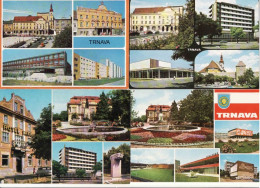 Slovakia, 4 X Trnava, Divadlo, Stadium, Učnovská škola, Kino, Pedagogická Fakulta, Hotel Karpaty,...unused - Slovaquie