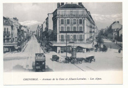 CPSM / CPM 10.5 X 15 Isère GRENOBLE En 1900 La Belle époque Ou Les Années Folles Avenues De La Gare Et Alsace-Lorraine - - Grenoble