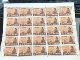 Vietnam South Sheet Stamps Before 1975(3$ Fete Des Ames Errant 1966) 1 Pcs 25 Stamps Quality Good - Vietnam
