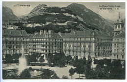 CPA 9 X 14   Isère  Grenoble La Place Victor Hugo     Et Les Forts  O.V. - Grenoble