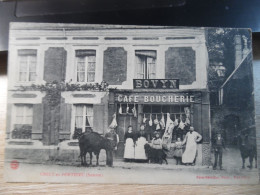 CRECY En PONTHIEU Façade Café Boucherie Bovyn - Crecy En Ponthieu