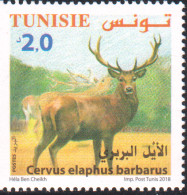 2018 - Tunisie - Faune Terrestre Et Maritime En Tunisie, ---  Cervus Elaphus ---- 1V  -MNH***** - Tunesië (1956-...)