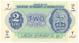 2 LIRE OCCUPAZIONE INGLESE TRIPOLITANIA MILITARY AUTHORITY 1943 SPL+ - Occupation Alliés Seconde Guerre Mondiale