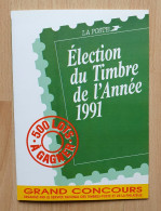 France - Grand Concours Organisé Par La Poste - Élection Du Timbre De L'année 1991 - Avec Réponse T - Documents Of Postal Services
