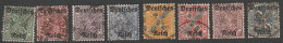 Deut. Reich: 1920, Mi. Nr. 57-64, Neu Gedruckte Dienstmarken Ziffern In Schildern Von Württemberg.  Gestpl./used - Oficial