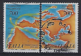 Italy 1990  500 Jahrestag Der Entdeckung Von Amerika  (o) Mi.2103-2104 - 1981-90: Usados