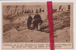 Arnhem - Verbetering Oude Binnenhaven - Orig. Knipsel Coupure Tijdschrift Magazine - 1925 - Non Classés