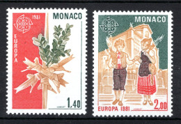 (B) Monaco CEPT 1473/1474 MNH** 1981 - 1981