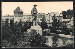 AK Freiberg, Erzgebirgs-Ausstellung 1912, Denkmal Vor Der Bergwerksschule  - Exhibitions