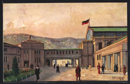 AK Stuttgart, Ausstellung Für Gesundheitspflege 1914, Die Verbindungsbrücke Zwischen Haupthalle Und Industriegebäude  - Exhibitions