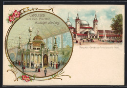 Lithographie Berlin, Gewerbe-Ausstellung 1896, Ausstellungshalle, Pavillon Rudolph Hertzog  - Exhibitions