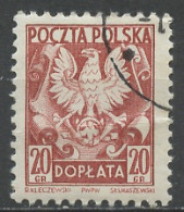 Pologne - Poland - Polen Taxe 1951-52 Y&T N°T127A - Michel N°P145 (o) - 20g Aigle - Postage Due