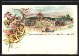 Lithographie Bruxelles, Exposition Internationale 1897, Ausstellung-Gelände  - Expositions