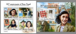 TOGO 2019 MNH 90th Birthday Anne Frank WWII M/S+S/S - OFFICIAL ISSUE - DH2002 - Berühmte Frauen