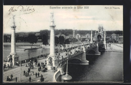 AK Liége, Exposition Universelle 1905, Besucher Auf Grosser Brücke  - Expositions