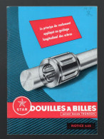 (documentation Technique) Catalogue  STAR   Douilles à Billes  (M6535) - Werbung
