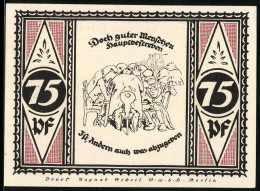 Notgeld Stolzenau 1921, 75 Pfennig, Elternhaus Und Wohnhaus Von Wilhelm Busch In Wiedensahl  - [11] Local Banknote Issues