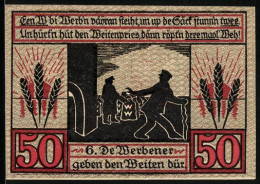 Notgeld Stendal I. D. Altm. 1921, 50 Pfennig, Ein Bauer Versucht Seine Ernte Zu Verkaufen  - Lokale Ausgaben