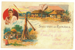 RO 86 - 21245 ETHNIC, Country Life, Litho, Romania - Old Postcard - Used - 1899 - Roumanie