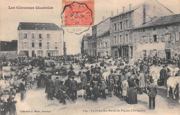 SAINT-AGREVE (Ardèche) - La Foire Des Boeufs De Pâques - Voyagé 1905 (2 Scans) - Saint Agrève