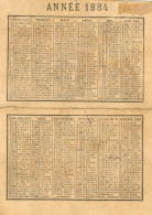06 VILLEFRANCHE, Petit Calendrier (11,5 X 8,5 Cm) Année 1884 édité Par Ch. Cortay Ainé, 5 Rue Saint-Jacques Villefranche - Petit Format : ...-1900