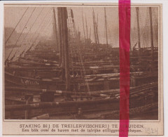 IJmuiden - Staking Vissers - Orig. Knipsel Coupure Tijdschrift Magazine - 1924 - Ohne Zuordnung