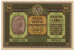 100 LIRE CASSA VENETA DEI PRESTITI OCCUPAZIONE AUSTRIACA 02/01/1918 SPL+ - Austrian Occupation Of Venezia