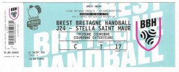 0 4HB - TICKET MATCH HANDBALL - BREST BRETAGNE Contre STELLA ST MAUR  -12 Mai 24- SAISON 2023-2024 - Handbal