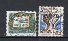 ITALIE Yt. 756/757° Gestempeld 1958 - 1946-60: Usados