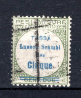 ITALIE Revenue Stamps Fiscal - 1920 Tassa Lusso E Scambi 5 Lire - Revenue Stamps