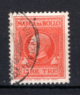 ITALIA Revenue Stamps Fiscal - Marca Da Bollo 3 Lire - Steuermarken