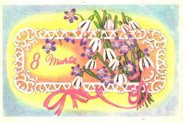 ILLUSTRATION, HOLIDAY, CELEBRATION, MOTHER'S DAY, SNOWDROP, FLOWERS, ROMANIA, POSTCARD - Other & Unclassified