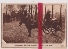 Best - Voerman , Paard & Kar - Orig. Knipsel Coupure Tijdschrift Magazine - 1924 - Sin Clasificación