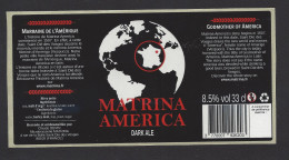 Etiquette De Bière Dark Ale  -  América  -  Brasserie Matrina  à  Saint Dié Des Vosges  (88) - Bière