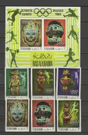 Ras Al Khaima 1968 Olympic Games Mexico Set Of 6 + S/s Imperf. MNH - Summer 1968: Mexico City