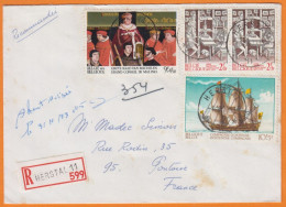 Belgique    Lettre Recommandée De HERSTAL  Avec 4  Timbres 1973   Pour 95 PONTOISE - Briefe U. Dokumente