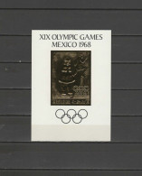 Ras Al Khaima 1968 Olympic Games Mexico Gold S/s MNH - Zomer 1968: Mexico-City