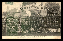 57 - ARS-SUR-MOSELLE - SOUVENIR DU FESTIVAL "1890 LA LYRE 1910 "  DU 19 JUIN 1910 - Ars Sur Moselle
