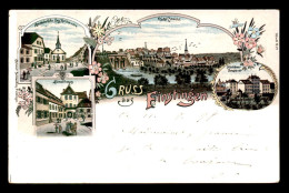57 - FENETRANGE - FINSTINGEN - CARTE LITHOGRAPHIQUE GRUSS VOYAGEE EN 1898 - Fénétrange