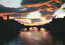 FIRENZE, TOSCANA, ARCHITECTURE, BRIDGE, SUNSET, ITALY, POSTCARD - Firenze (Florence)