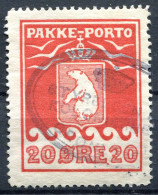 Z3785 GROENLANDIA 1916 Pacchi Postali CU 9a Usato, Carta Spessa, Valore Di Catalogo € 148, Ottime Condizioni - Paketmarken