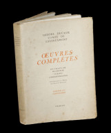 LAUTREAMONT - Oeuvres Complètes (Les Chants De Maldoror - Poésies - Correspondance). Num. - 1901-1940