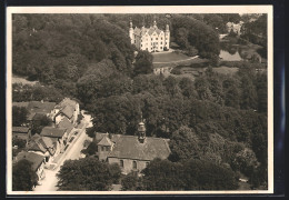 AK Ahrensburg / Holstein, Kirche Und Schloss Vom Flugzeug Aus  - Ahrensburg