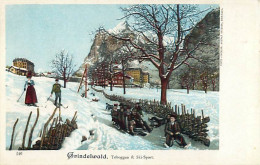 Cpa GRINDELWALD  Toboggan & Ski - Sport - Grindelwald