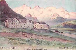 38 - Isère - Le Lautaret Et Glacier De L'Homme - Précurseur - Art Peinture - Colorisée - Melchir Jaubert Pinx - Emmanuel - Autres & Non Classés