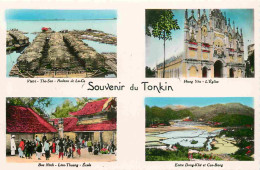 Vietnam - Tonkin - Multivues - Mention Photographie Véritable - Carte Dentelée - CPSM Format CPA - Voir Scans Recto-Vers - Viêt-Nam
