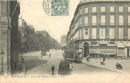 33 - Bordeaux - Cours Du Chapeau Rouge - Animée - Tramway - Oblitération Ronde De 1908 - CPA - Voir Scans Recto-Verso - Bordeaux
